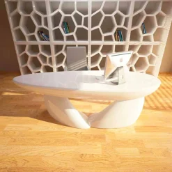 Viadurini Design Design Schreibtische-Schreibtisch in modernem Design Sofstone von Hand hergestellt