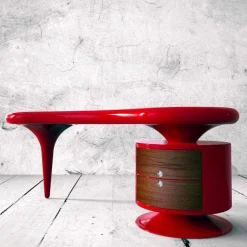 Viadurini Design Design Schreibtische-Schreibtisch in modernem Design  Bean weiß, rot oder schwarz