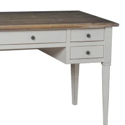 Viadurini Classic Design Schreibtische-Schreibtisch mit 5 Schubladen aus Massivholz, hergestellt in Italien – Fontus