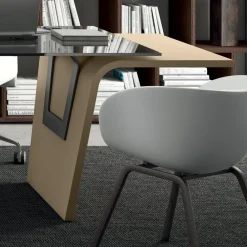 Viadurini Living Design Schreibtische-Schreibtisch mit Glasplatte Andrea Stramigioli - Schmetterling