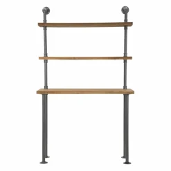 Viadurini Living Design Schreibtische-Schreibtisch mit Regalen im Industriedesign aus Eisen und Holz - Aubry