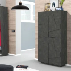 Viadurini Living Schuhschrank-Schuhschrank aus Melamin für den Innenbereich mit 4 Türen Made in Italy - Naditza