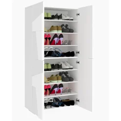 Viadurini Living Schuhschrank-Schuhschrank aus Melamin für den Innenbereich mit 4 Türen Made in Italy - Naditza