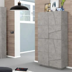 Viadurini Living Schuhschrank-Schuhschrank aus Melamin für den Innenbereich mit 4 Türen Made in Italy - Naditza