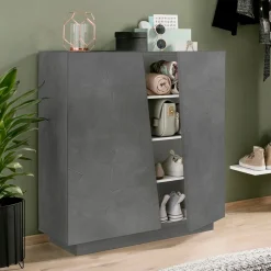 Viadurini Living Schuhschrank-Schuhschrank für Wohnzimmer mit 2 Türen aus Melamin Made in Italy - Popilio