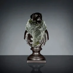 Viadurini Living Deko Artikel Und Wohnaccessoires-Schwarze handgefertigte Keramikskulptur 100 % Made in Italy Fabas 2