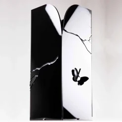 Viadurini Decor Regenschirmständer Design-Schwarzer Plexiglas-Schirmständer mit 3D-Gravuren und Dekorationen, modernes Design - Farfo