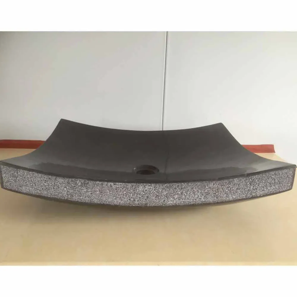 Viadurini Bathroom Steinwaschbecken-Schwarzes Aufsatzwaschbecken für Badezimmer aus Love-Naturstein, Einzelstück