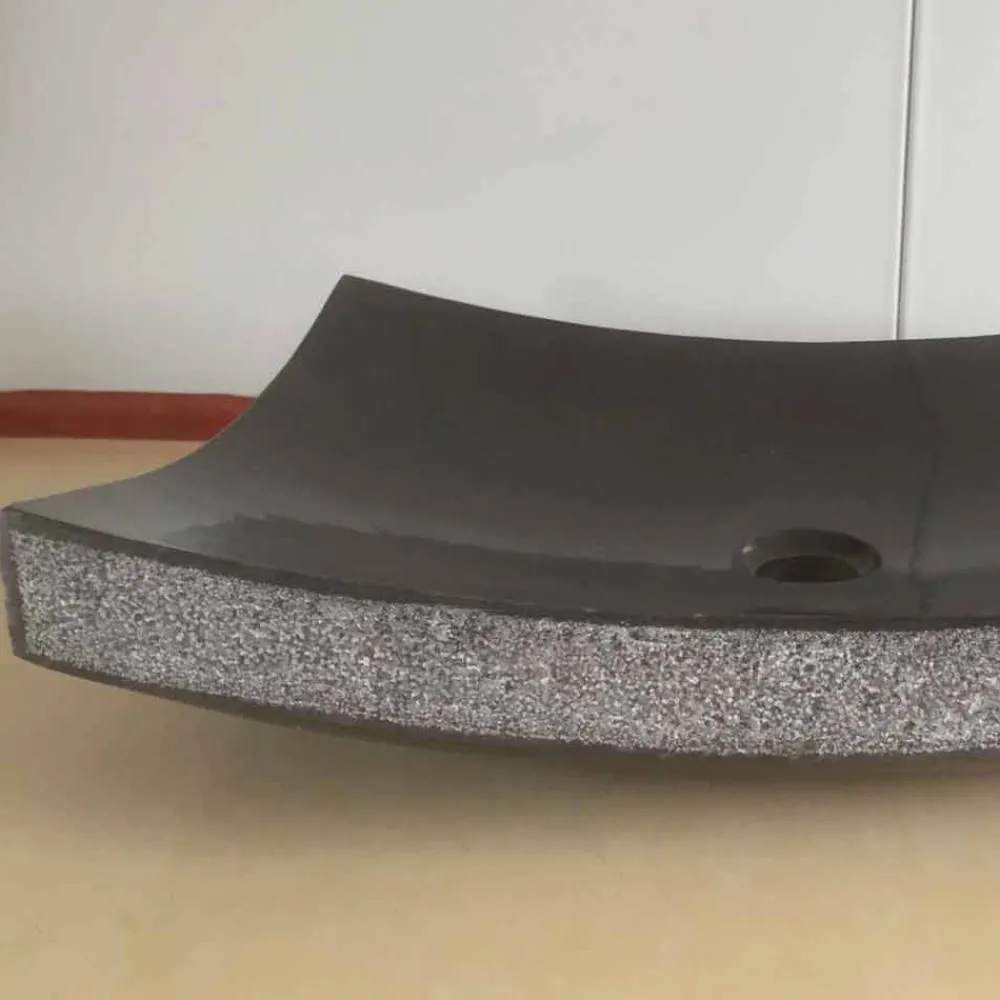 Viadurini Bathroom Steinwaschbecken-Schwarzes Aufsatzwaschbecken für Badezimmer aus Love-Naturstein, Einzelstück