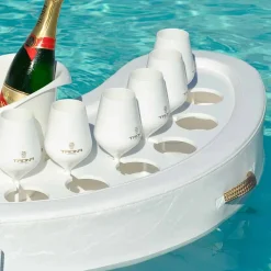Trona Gartenideen-Schwimmende Poolbar mit 17 Trinkbecher und Eiswürfelbehälter