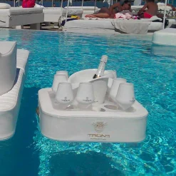Trona Gartenideen-Schwimmende Poolbar mit Trinkbecher und Eiswürfelbehälter