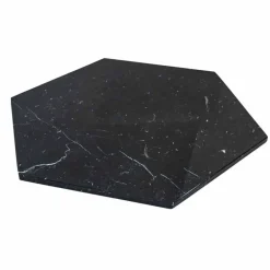 Viadurini Kitchen Geschirr Teller-Sechseckiger Servierteller aus weißem Carrara-Marmor oder schwarzem Marquinia - Ludivine
