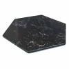 Viadurini Kitchen Geschirr Teller-Sechseckiger Servierteller aus schwarzem oder grünem Marmor mit Kork 2 Stück - Ludivine