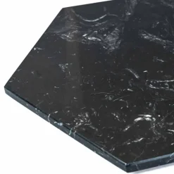 Viadurini Kitchen Geschirr Teller-Sechseckiger Servierteller aus schwarzem oder grünem Marmor mit Kork 2 Stück - Ludivine