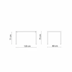 Viadurini in the Garden Gartentische Fest-Selbstnivellierender rechteckiger Metall-Außentisch Made in Italy - Binda