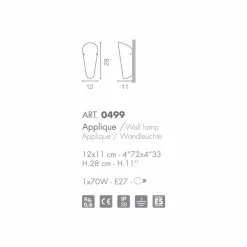 Selene Venezia Moderne Wandleuchten-Selene Bloom handgemachter Wandleuchter aus Glas, 12x11H28cm, Italy