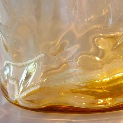 Selene Venezia Murano Lampen-Selene Bossa Nova Tischlampe Ø15H21cm geblasenes Glas, Bernsteinfarben