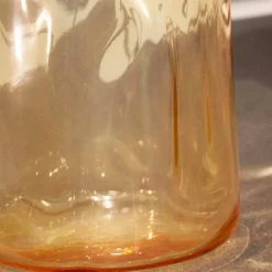 Selene Venezia Murano Lampen-Selene Bossa Nova Tischlampe Ø10H26cm geblasenes Glas, Bernsteinfarben