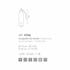 Selene Venezia Murano Lampen-Selene Bossa Nova Tischlampe Ø10H26cm geblasenes Glas, Bernsteinfarben