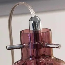 Selene Venezia Murano Lampen-Selene Bossa Nova Tischlampe Ø11 H16cm,  geblasenes Glas, Amethyst