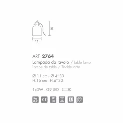 Selene Venezia Murano Lampen-Selene Bossa Nova Tischlampe Ø11 H16cm, geblasenes Glas, Amethyst