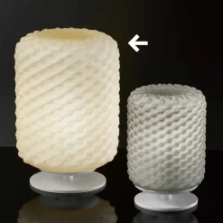 Selene Venezia Murano Lampen-Selene Domini Tischlampe Ø21 H30cm, geblasenes Glas, made in Italy