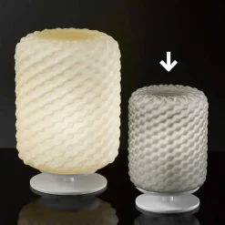 Selene Venezia Murano Lampen-Selene Domini Tischlampe Ø15 H22cm, handgemachtes geblasenes Glas