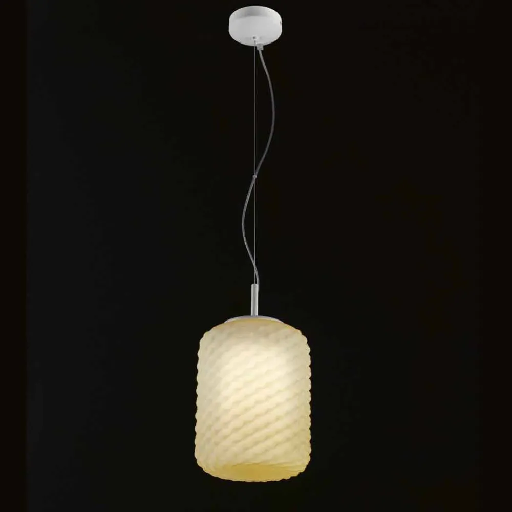 Selene Venezia Murano Lampen-Selene Domino Hängelampe aus geblasenem Glas, Ø21 H 27/140 cm