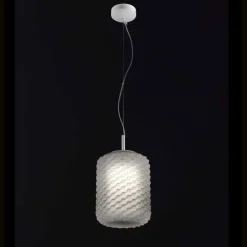 Selene Venezia Murano Lampen-Selene Domino Hängelampe aus geblasenem Glas, Ø21 H 27/140 cm