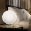 Selene Venezia Murano Lampen-Selene Domino weiße Tischlampe aus geblasenem Glas Ø27 H 30cm