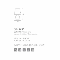 Selene Venezia Murano Lampen-Selene Forever Lämpchen Ø24 H41cm geblasenes weißes Glas made in Italy