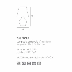 Selene Venezia Murano Lampen-Selene Forever Tischlampe aus weißem geblasenem Glas Ø34 H 55cm