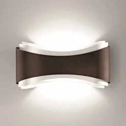 Selene Venezia Moderne Wandleuchten-Selene Ionica Wandleucht aus Stahl und Glas, 40x12H20cm,made in Italy