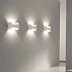 Selene Venezia Moderne Wandleuchten-Selene Ionica Wandleucht aus Stahl und Glas, 40x12H20cm,made in Italy