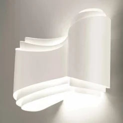 Selene Venezia Moderne Wandleuchten-Selene Ionica Wandleucht aus Stahl und Glas, 40x12H20cm,made in Italy