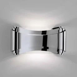 Selene Venezia Moderne Wandleuchten-Selene Ionica Wandleucht aus Glas und Stahl, 30x10H16cm, made in Italy