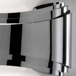 Selene Venezia Moderne Wandleuchten-Selene Ionica Wandleucht aus Glas und Stahl, 30x10H16cm, made in Italy