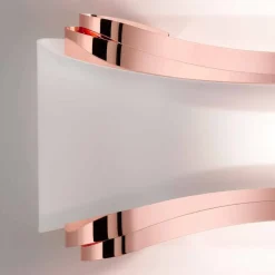 Selene Venezia Moderne Wandleuchten-Selene Ionica Wanleuchter aus Stahl und Glas,32x10H16cm, made in Italy