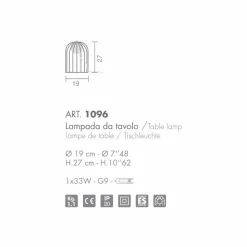 Selene Venezia Murano Lampen-Selene Kluvì Lämpchen aus geblasenem Glas und Metal  Ø19 H 27cm