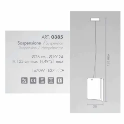 Selene Venezia Moderne Pendelleuchten-Selene Papiro moderne Hängeleuchte aus Kristall Ø26 H 125cm