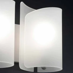 Selene Venezia Moderne Wandleuchten-Selene Papiro Wandleuchter aus satiniertem Kristall 34x14 H25cm, Italy