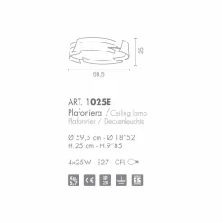 Selene Venezia Design Deckenleuchten-Selene Vultur Design Deckenlampe Ø59,5 H 25cm made in Italy