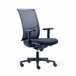 Viadurini Living Bürostühle-Semidirektionaler Bürostuhl aus Tecnorete und schwarzem Stoff - Vespasiano