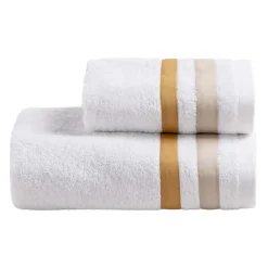 Viadurini Textile Handtücher-Serenity Gästehandtuch-Set aus Baumwollfrottee mit doppelten Rüschen