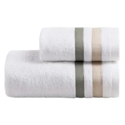 Viadurini Textile Handtücher-Serenity Gästehandtuch-Set aus Baumwollfrottee mit doppelten Rüschen