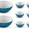 Viadurini Kitchen Becher Set Design-Service 6 Eisschalen und 2 Schalen aus farbigem Porzellan - Rurolo