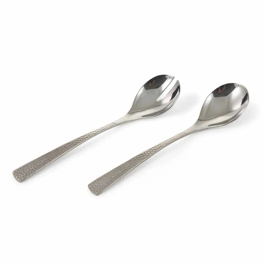 Viadurini Kitchen Besteck Set-Servieren von Besteck aus Stahl Elegant Design Service 2 Stück - Rock1