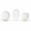 Viadurini Kitchen Geschirr Teller-Serviergeschirr Set 3 Stück Modernes Design aus weißem Porzellan - Malaga