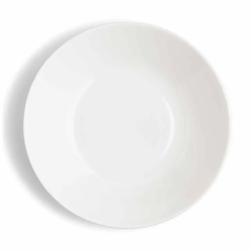 Viadurini Kitchen Geschirr Teller-Serviergeschirr Set 3 Stück Modernes Design aus weißem Porzellan - Malaga