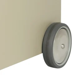 Viadurini Fire Design Kaminholzständer Aus Eisen Und Stahl-Servierwagen aus Metall und Holz mit Regal und 4 Rädern, hergestellt in Italien – Geco